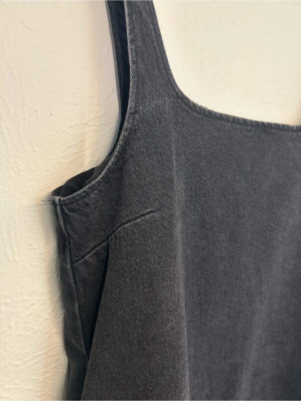 ASOS Black Denim Mini Dress Jumper 6 With Pockets - Picture 3 of 6
